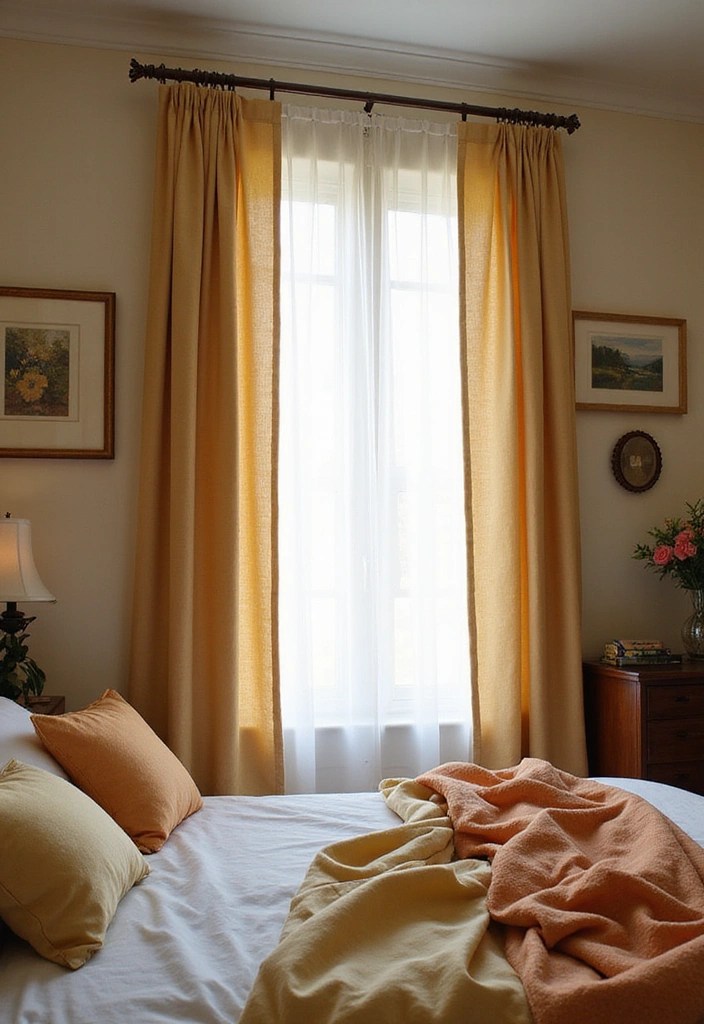 18 Bedroom Decor Hacks That'll Transform Your Space Into a Sanctuary (Don’t Miss #12!) - 15. Layered Curtains